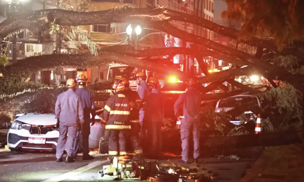 Tempestade atinge região metropolitana de São Paulo e causa uma morte
