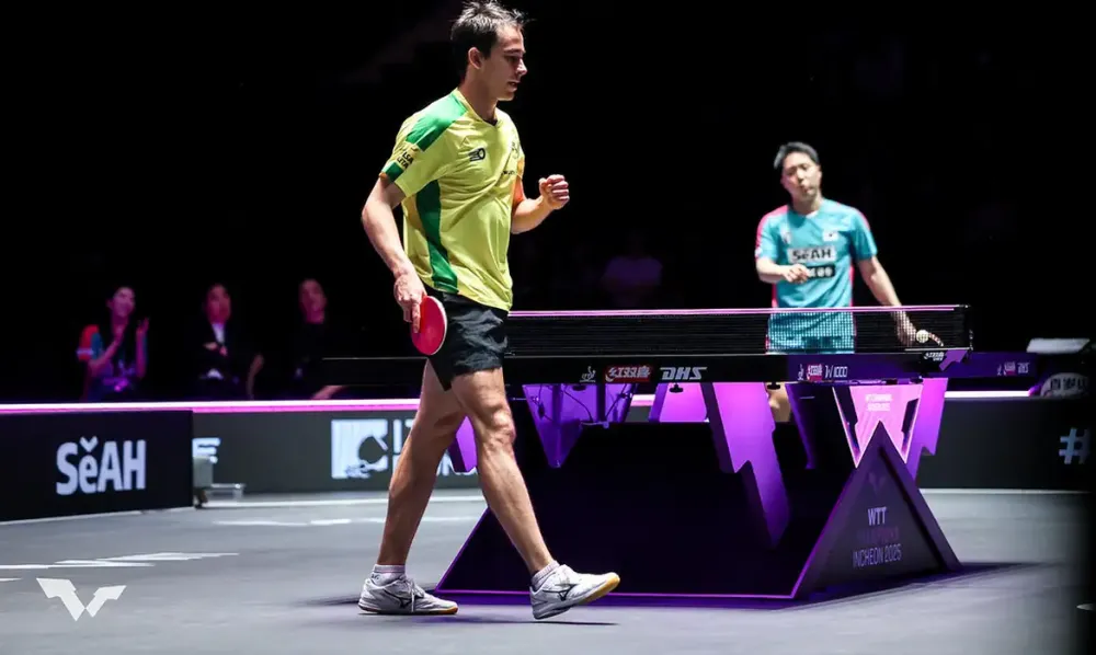 Calderano avança no WTT Champions após revanche sobre sul-coreano