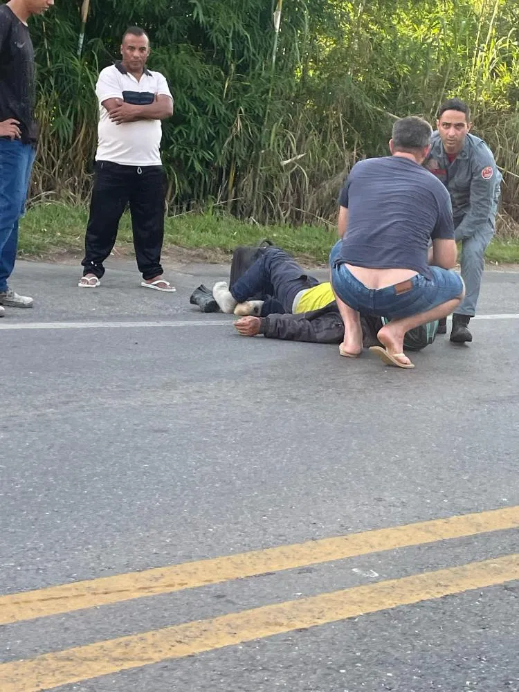 Acidente entre moto e carro é registrado na rodovia Capitão Bardoíno
