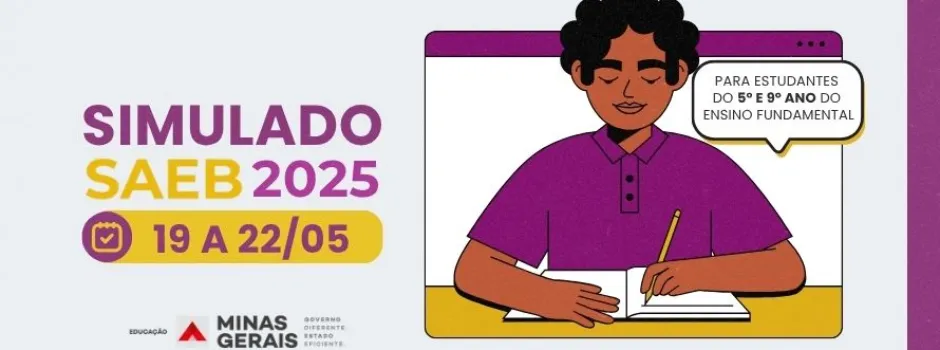 Primeiro simulado do Saeb será aplicado para estudantes da rede estadual de ensino