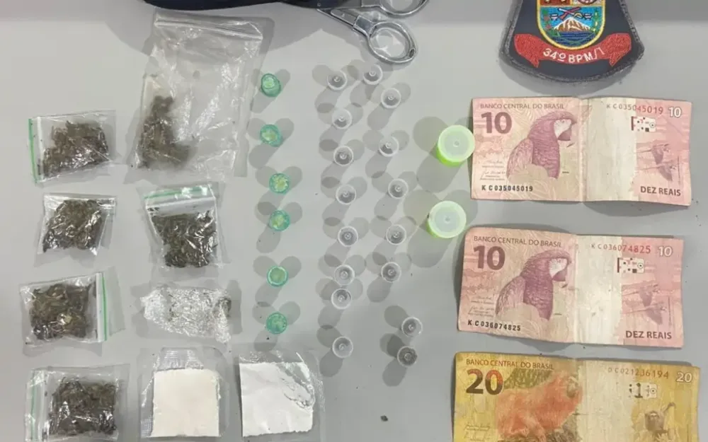 Ação da PM resulta em prisão por tráfico de drogas em Vargem