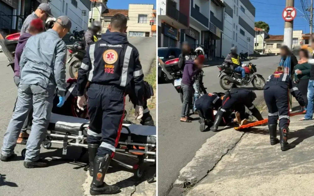 Criança e motociclista ficam feridos após atropelamento em Bragança Paulista