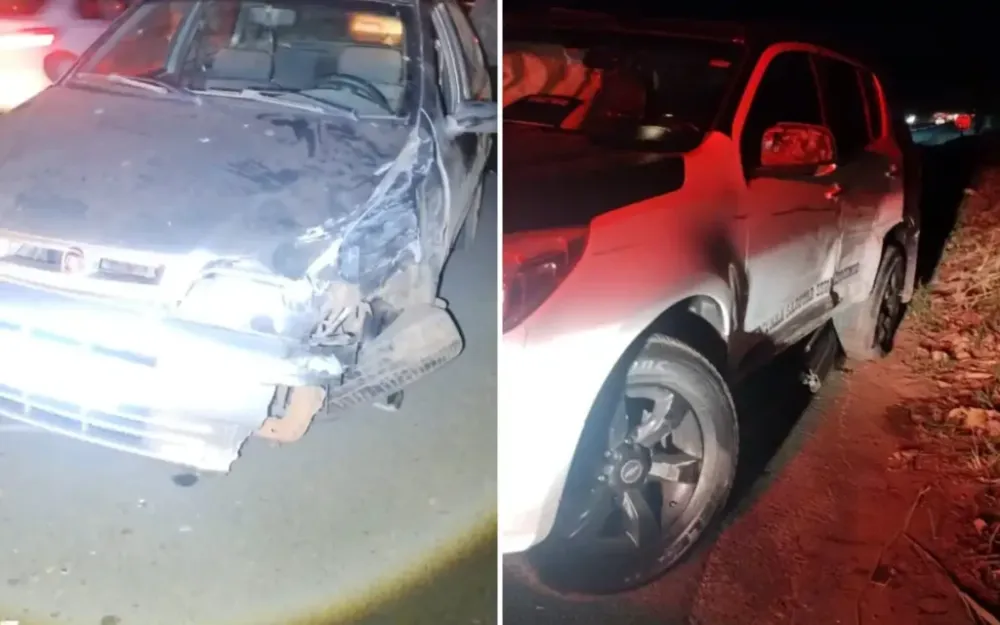Colisão entre dois veículos é registrada na Rodovia Alkindar Monteiro Junqueira