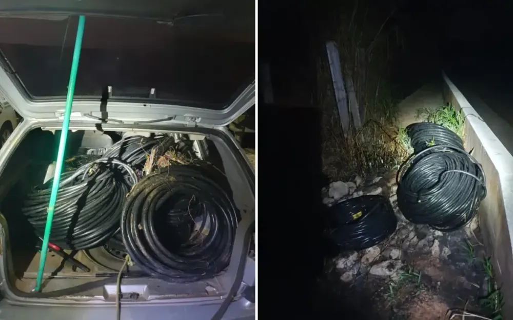 Homem é preso em flagrante por furto de cabos telefônicos em Tuiuti