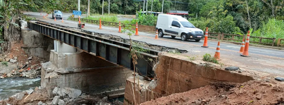 Ponte do rio Zamba, na LMG-874, próxima a Juiz de Fora, terá nova interdição para realizar obras de ampliação