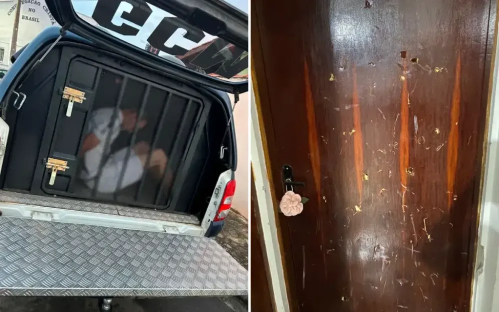 Homem é preso em flagrante após invadir casa e ameaçar irmã em Pinhalzinho