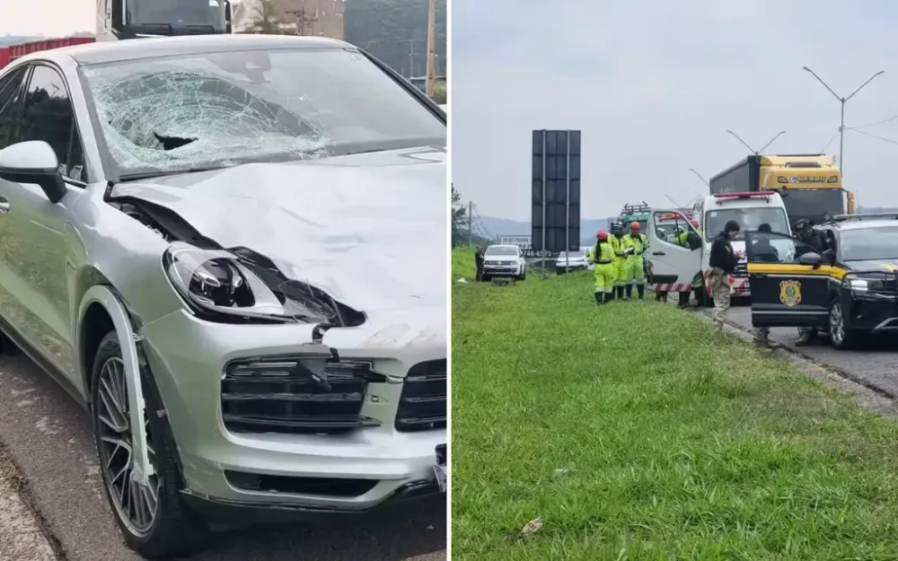 Ciclista idoso morre atropelado por Porsche na rodovia Fernão Dias