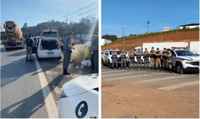 Ação conjunta entre equipes policiais resulta na recuperação de um veículo e prisão do criminoso
